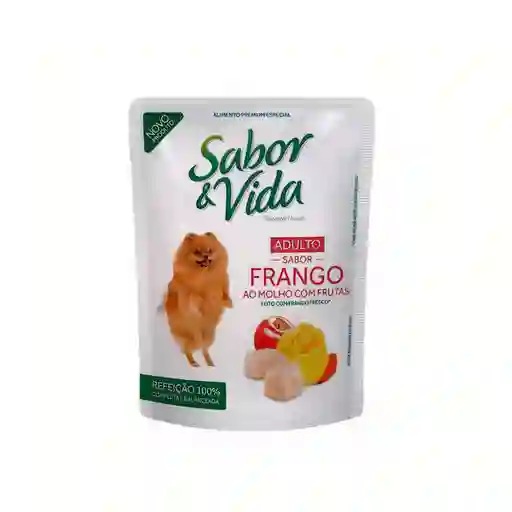 Sabor Y Vida Alimento Para Perro Pouche Pollo Fruta