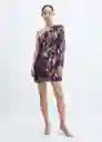 Vestido Showy Morado Talla 24 Mujer Mango