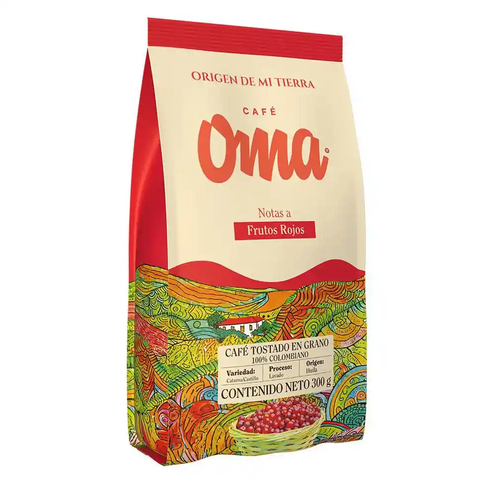 Café Oma Tostado Grano Origen Mi Tierra (300 Gr)