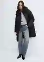 Abrigo Anorak Rocio Negro Talla M Mujer Mango
