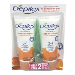 Depilex Crema Depilatoria Todo Tipo de Piel 3 en 1