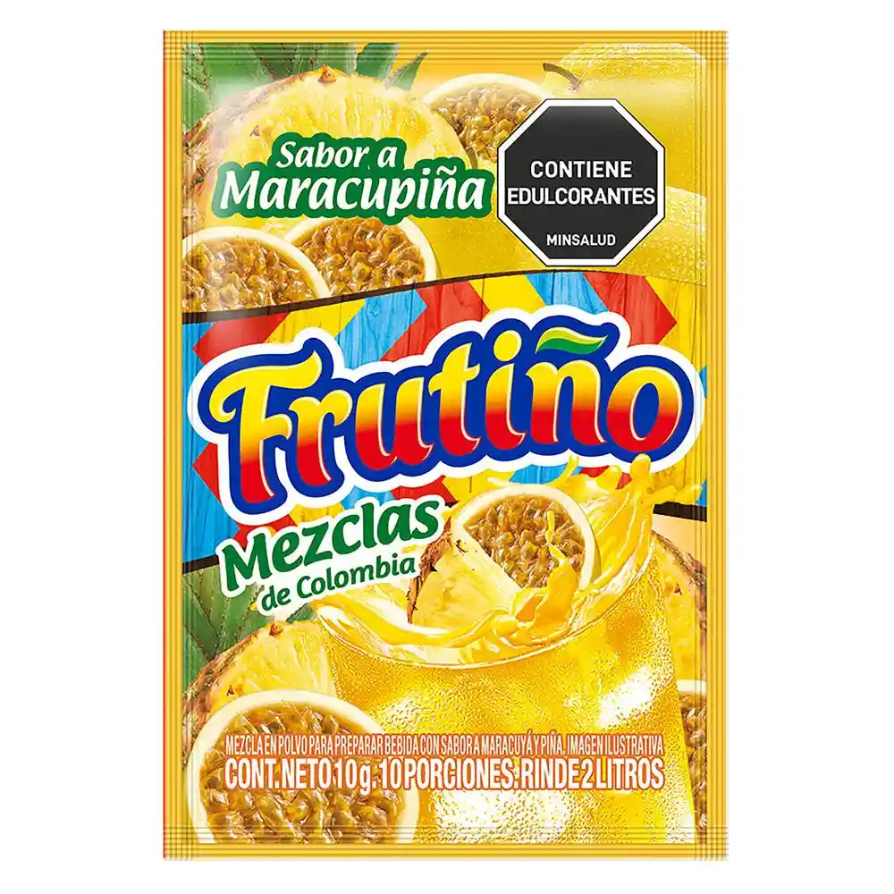 Mezcla Frutino Polvo Bebida Maracuyµ Pina(10 Gr)
