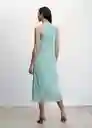 Vestido Themis-A Turquesa Talla M Mujer Mango