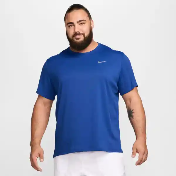 Nike Camiseta M Df Uv Miler Ss Para Hombre Azul Talla L