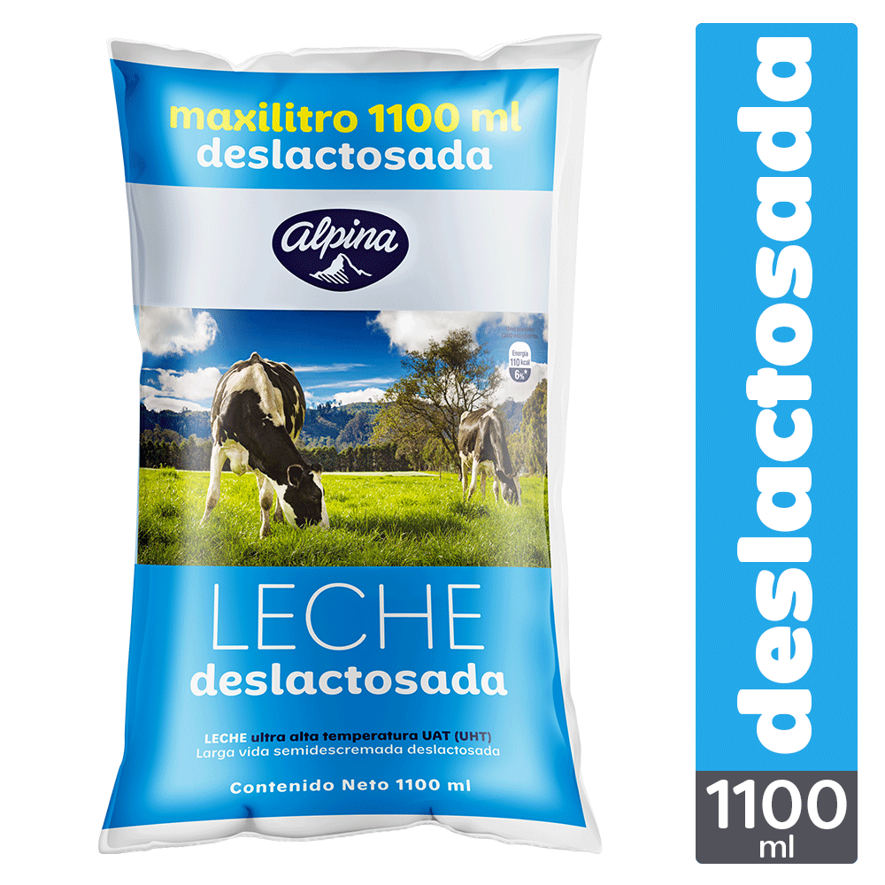 Alpina Leche Deslactosada/Semidescremada 1100 ml