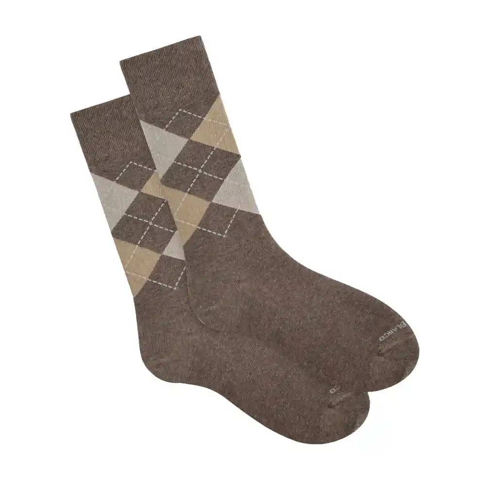 Medias Casual Largo Tradicional Masculino Ruli Punto Blanco Talla 10-12