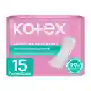 Protector Cuidado Avanzado Kotex Tecnología Antibacterial 15 Und