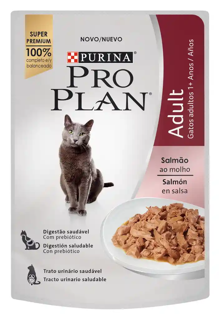 Comida humeda para gatos sabor a salmón Purina Pro Plan x 85gr