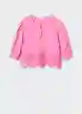 Blusa Khan-H Rosa Talla Xs Mujer Mango