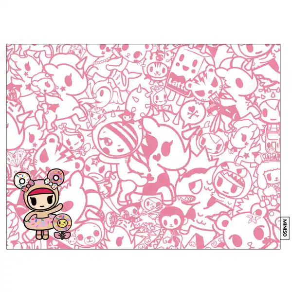 Cobija Multiprint Serie Tokidoki Rosa Miniso