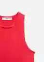 Top Agur Coral Talla M Mujer Mango