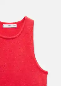 Top Agur Coral Talla M Mujer Mango