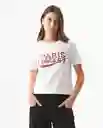 Camiseta Graphic Femenino Crudo Prístino Claro M Chevignon
