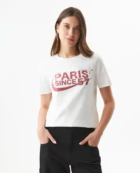 Camiseta Graphic Femenino Crudo Prístino Claro M Chevignon