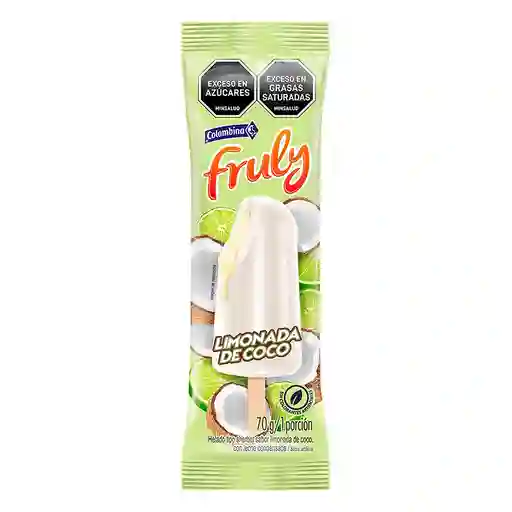 Helado Paleta Fruly Limonada de Coco