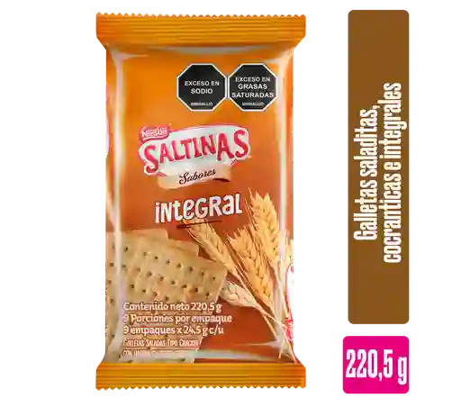 Galletas SALTINAS Integrales 9 Unds x 220,5g
