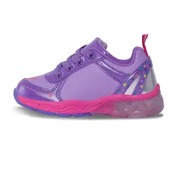 Los Gomosos Tenis Con Luces Orelli Niña Morado Talla 22