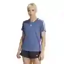 Adidas Camiseta Tr-es 3s T Para Mujer Azul Talla M