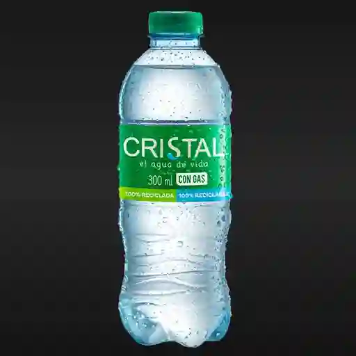 Agua cristal con gas