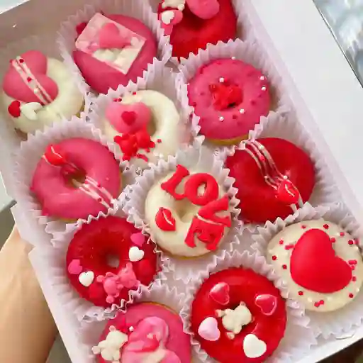 Caja x 12 mini donas decoradas