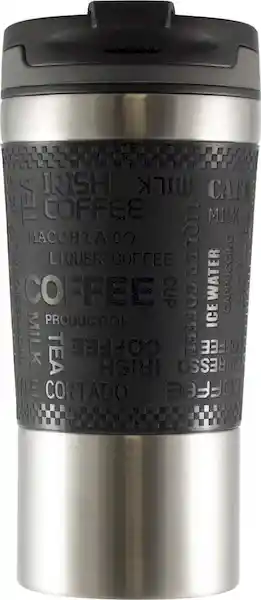 Thermos Mug Doble Pared 360 mL Negro Gris Brt-360Bk