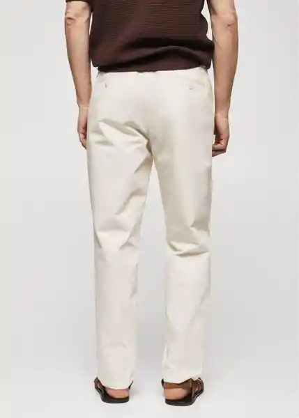 Pantalón León Crudo Talla 46 Hombre Mango