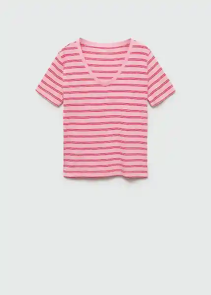 Camiseta Chalapi Rosa Talla S Mujer Mango