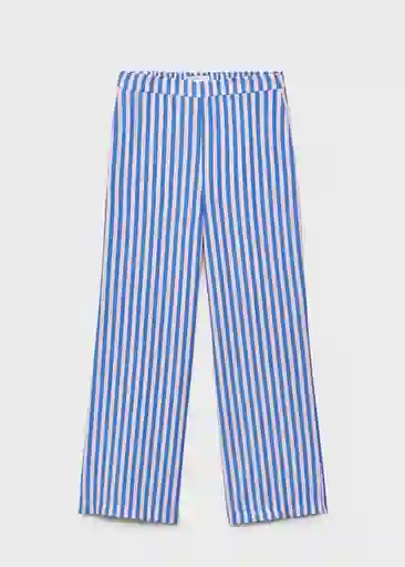 Pantalón Mykonos Azul Talla S Mujer Mango