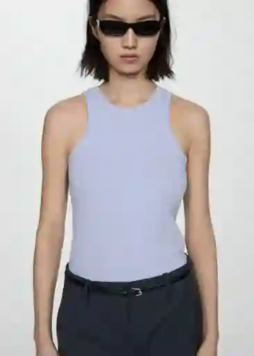 Top Boni Celeste Talla XS Mujer Mango