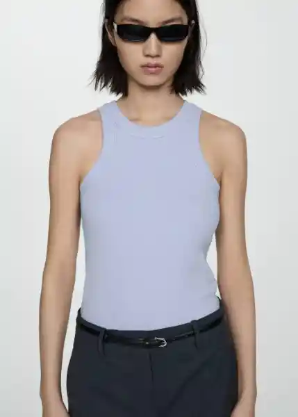 Top Boni Celeste Talla XS Mujer Mango