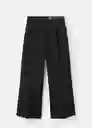 Pantalón Cinta Negro Talla 42 Mujer Mango