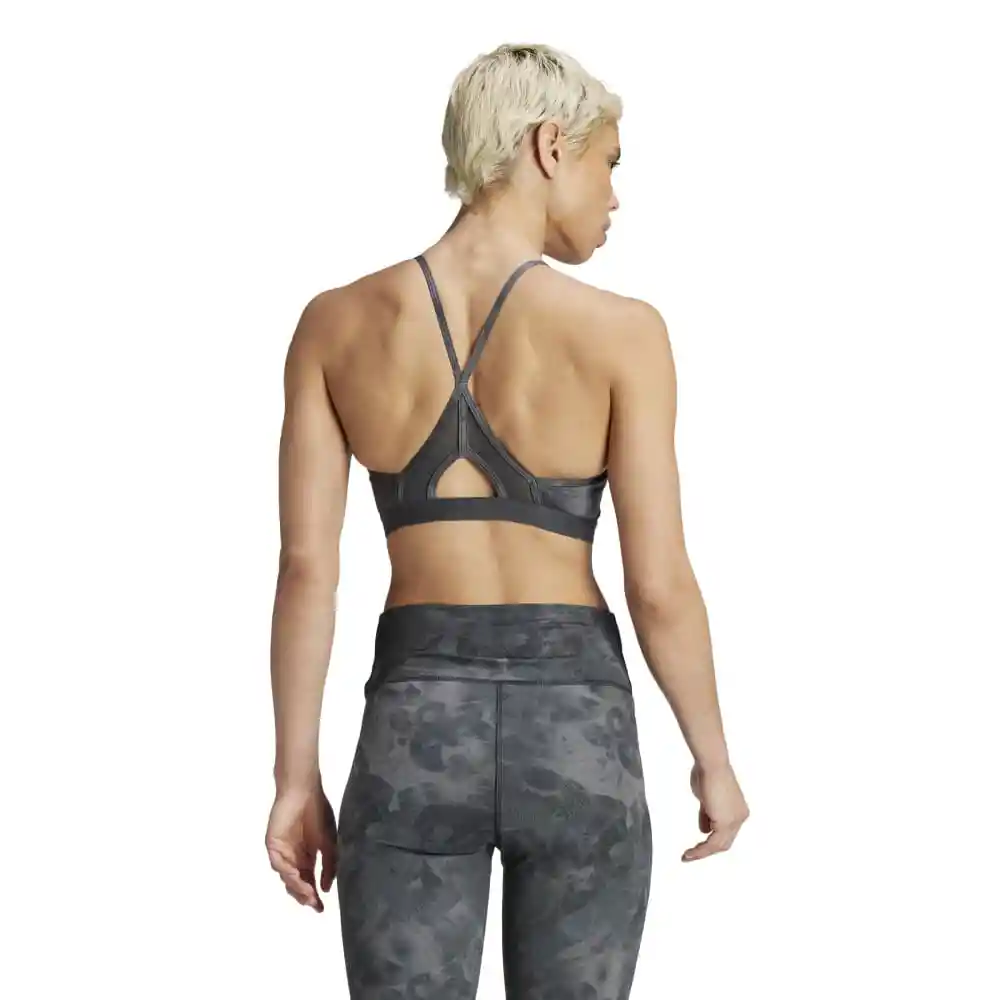 Adidas Crop Aer ls Aop Bra g Mujer Gris XLab