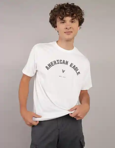 Camiseta Hombre Blanco Talla SMALL 4291101 American Eagle