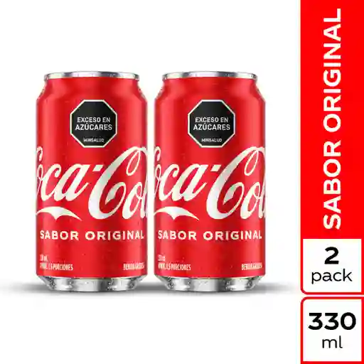 2 x Coca-Cola Gaseosa Original 330 mL x 2 Und