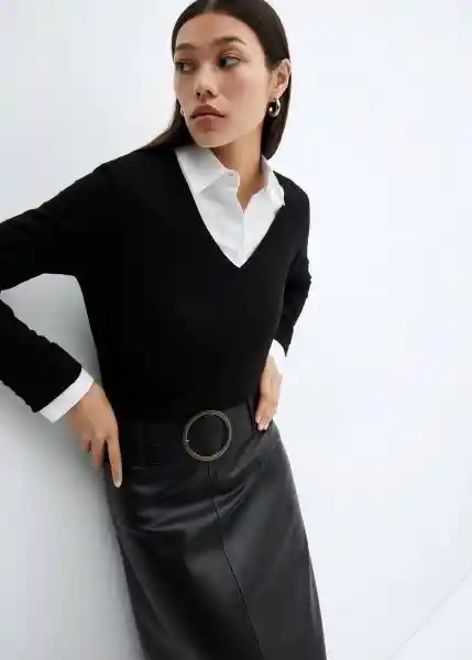 Jersey Luccav Negro Talla L Mujer Mango
