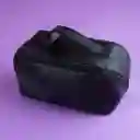 Cosmetiquera Acolchada Con Asa Negro Serie Miniso
