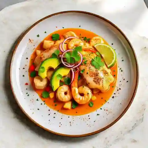 Ceviche Tradicional De Pescado Y Camaron
