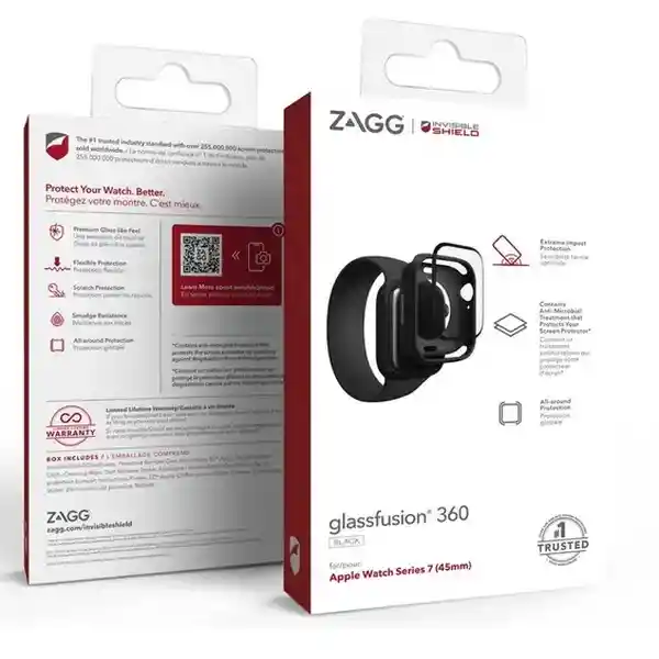 Zagg Case 360 Invisibleshield Para Apple Watch S7 Negro