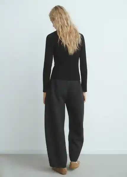 Saco Jersey Button Negro Talla M Mujer Mango