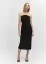 Vestido Ray Negro Talla S Mujer Mango