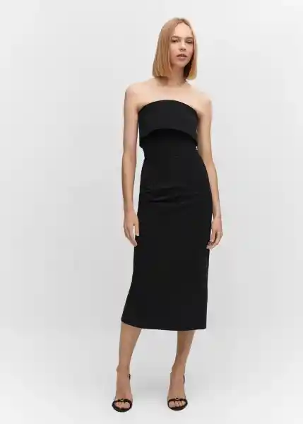 Vestido Ray Negro Talla S Mujer Mango