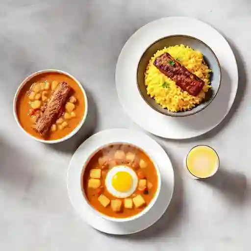 Caldo de Papa con Huevos Revueltos