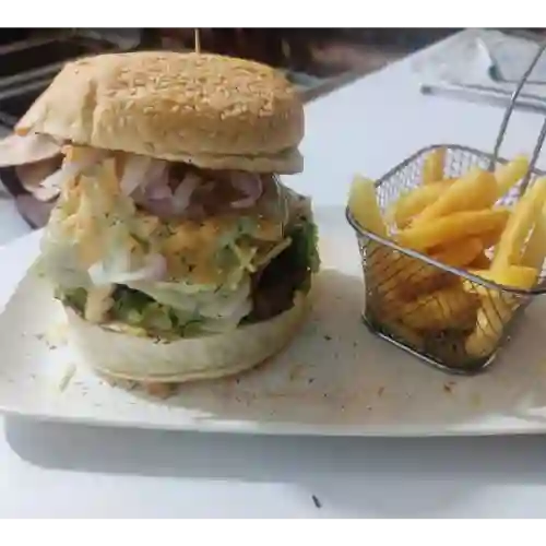 Hamburguesa Mixta Papas