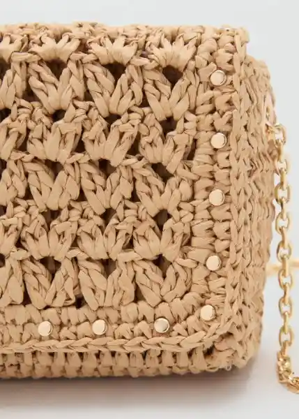 Bolso P Espiga Beige Talla 99 Mujer Mango