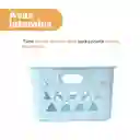 Cesta de Almacenamiento Pequeña Azul Miniso