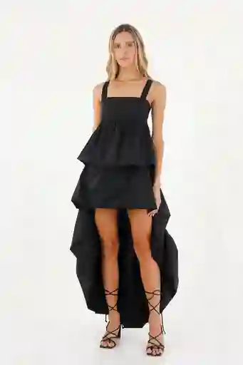 Vestido Largo Luvana Negro Talla 02 M