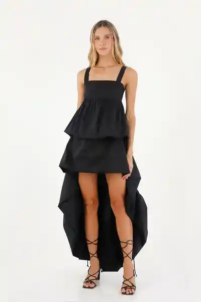 Vestido Largo Luvana Negro Talla 02 M