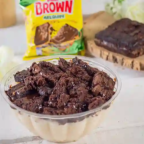 Arroz con Leche y Brownie.