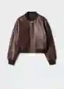 Chaqueta Cazadora Alanis 2 Marrón Talla S Mujer Mango