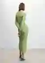 Vestido Zacaria Verde Talla S Mujer Mango